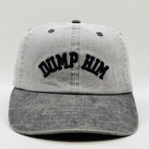 Dump Him Hat Cap Strapback Grey Silver Sellout Funny Gag Gift Cotton Baseball